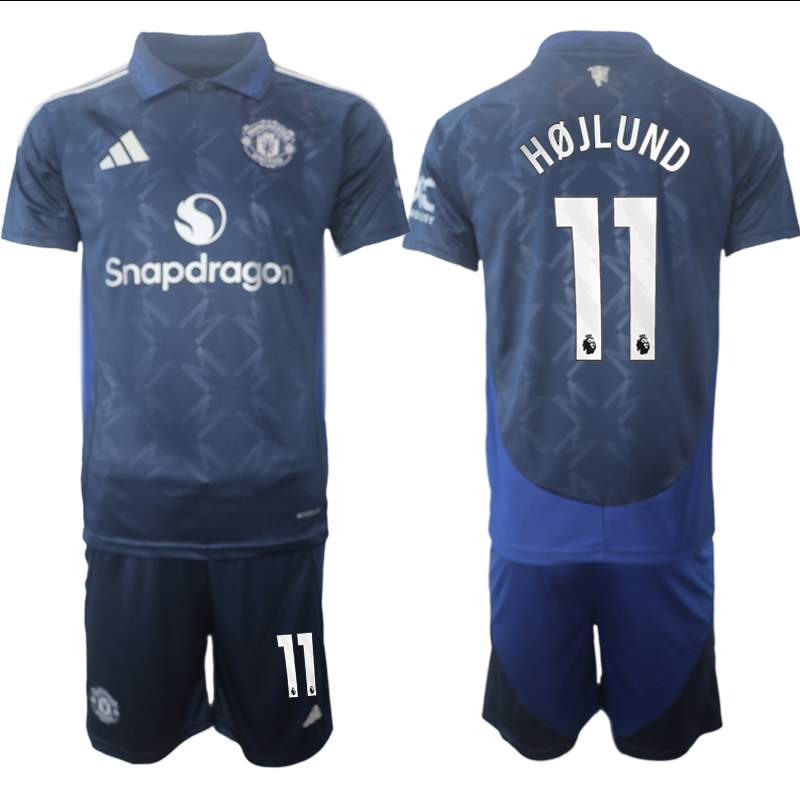 Men 2024-2025 Club Manchester United away blue #11 Soccer Jersey->manchester united jersey->Soccer Club Jersey